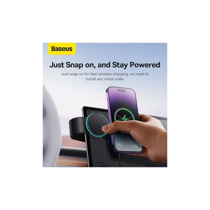 Baseus Wireless Dashboard Magnetic Car Charger - C02 Pro - Black — image 2