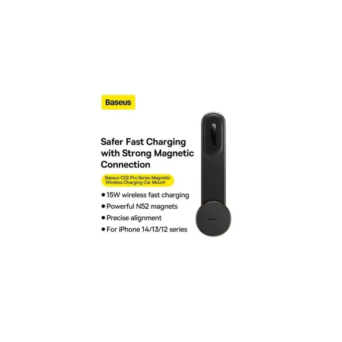 Baseus Wireless Dashboard Magnetic Car Charger - C02 Pro - Black — image 6