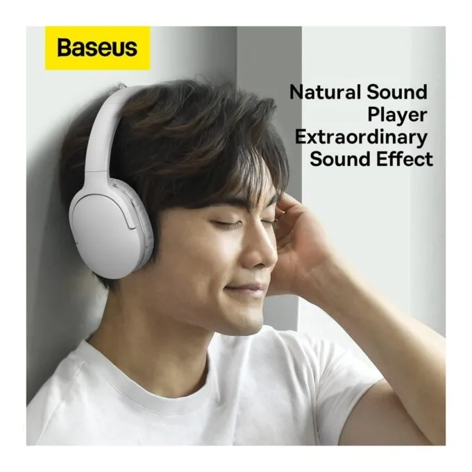 Baseus Wireless Headphones Encok - D02 Pro v2 - Over Ear White — image 2