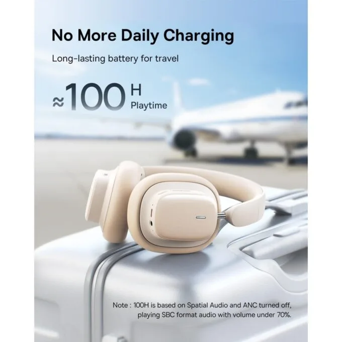 Baseus Wireless Headphones Over Ear ANC Bowie - H1i - White — image 10