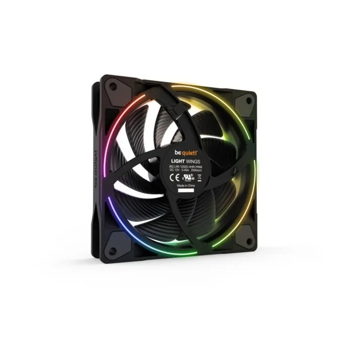 Be Quiet! Light Wings 120mm PWM High-Speed Triple Fan Pack - Black, ARGB, 2500 RPM, 52.3 CFM — image 5