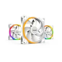 Be Quiet Light Wings 140mm PWM - 3-Pack White ARGB Fans, 4-pin PWM, 1500 RPM