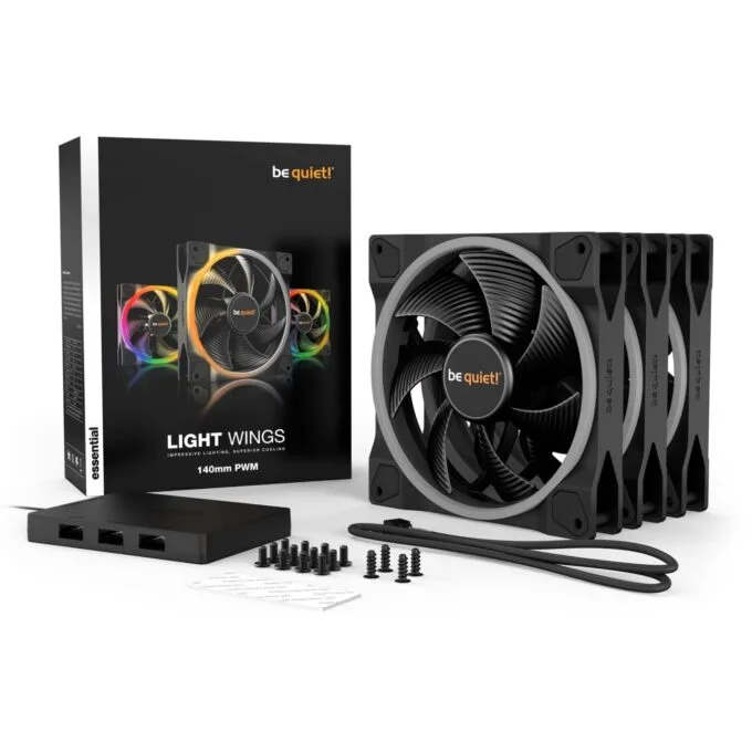 be quiet! LIGHT WINGS 140mm PWM ARGB Triple-Pack — image 6