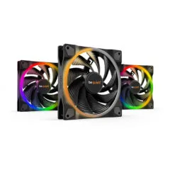 Be Quiet Light Wings 140mm PWM High-Speed 3-Pack Black ARGB 2200RPM
