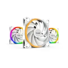 Be Quiet Light Wings 140mm PWM High-Speed Fan - White - 3-Pack, ARGB, 2200 RPM