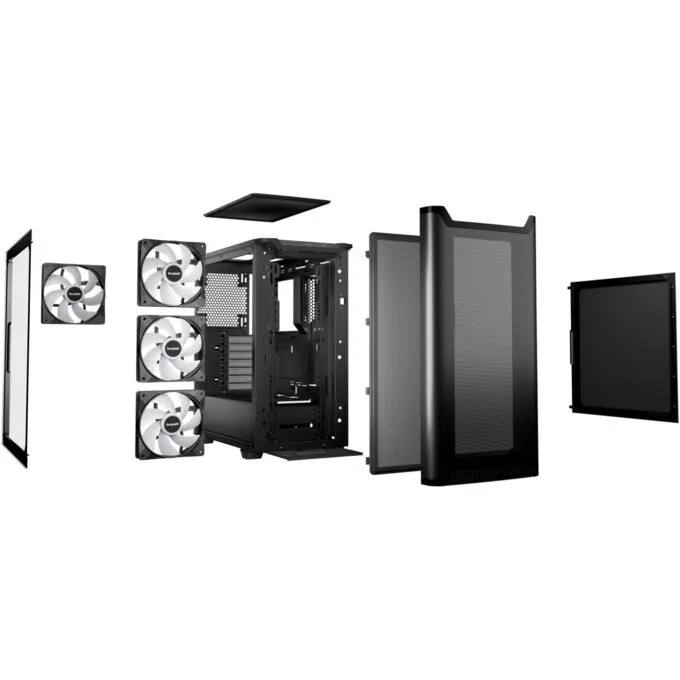Be quiet! Pure Base 501 LX Black Mid-Tower ATX Case w/ 4 ARGB Fans — image 3