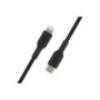 Belkin Lightning USB-C Kabel ummantelt mfi 1m schwarz