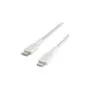 Belkin Lightning USB-C Kabel ummantelt mfi 1m weiß