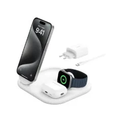 Belkin Wireless BOOST CHARGE Qi2 3-in-1 Ladest. 15W weiß