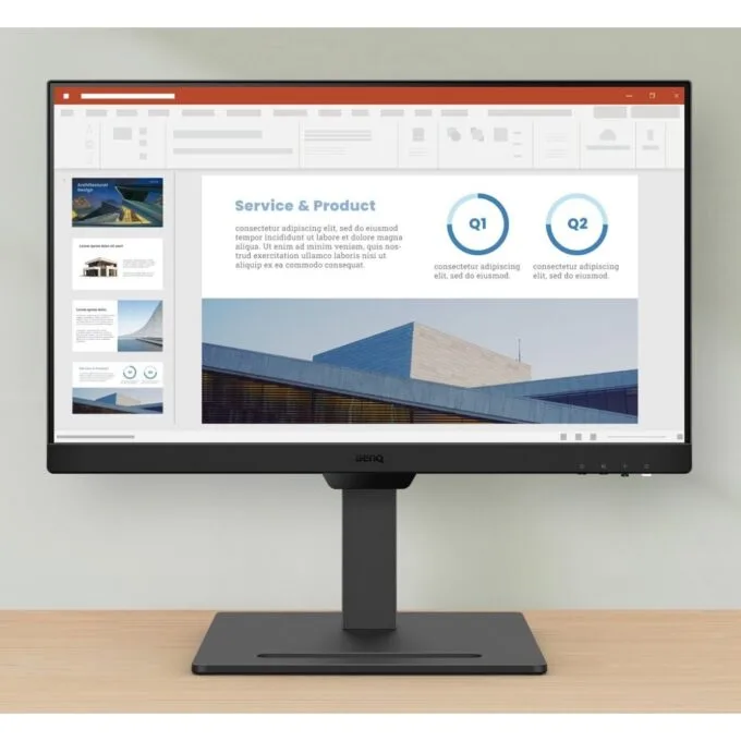 BenQ GW2490T - 23.8in FHD Monitor - 100Hz, HDMI & DP, Black, Lift Pivot Stand — image 2
