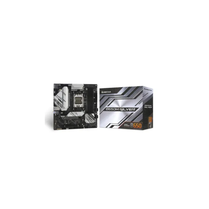 Biostar B650M-Silver - AM5 Micro-ATX Motherboard - B650, DDR5, 4x DIMM (192GB), 2.5Gb LAN, USB-C — image 2