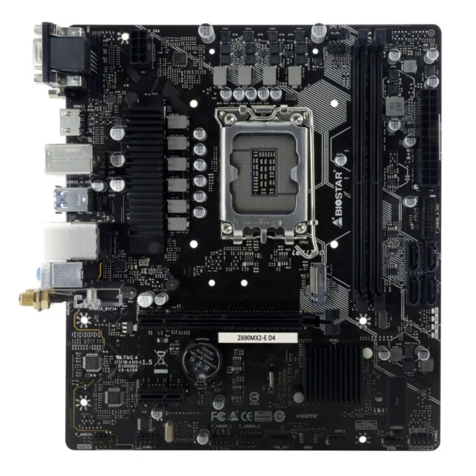 Biostar Z690MX2-E D4 - LGA1700 Micro-ATX Motherboard, Intel Z690, DDR4, Up to 64GB, 1x M.2, 2.5Gb LAN — image 1
