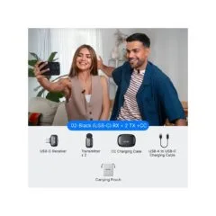 BOYA Type-C Wireless AI-ANC Mic - mini 2 - 2.4GHz, 2mic, w/ Charging Box Mono stereo safety-track