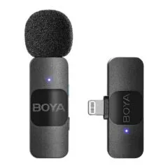 BOYA Wireless Lavalier Microphone - BY-V1 - for iPhone iPad Mini Lapel Lightning connection