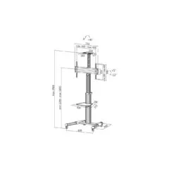 BP0025 TV MONITOR STAND TROLLEY 37-70' MAX.50KG LOGILINK