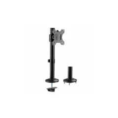 BP0108 SINGLE MONITOR DESK MOUNT, 17-32', STEEL, CURVED SCREENS LOGILINK