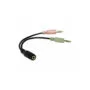 CA0020 AUDIO JACK ADAPTER 4pinF to 2x3.5 3pinM LOGILINK