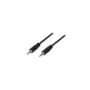 CA1048 0.2m AUDIO CABLE, 3.5mm 3-PIN M TO 3.5mm 3-PIN M, BLACK, LOGILINK