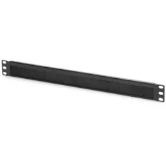 Cable brush strip 1HE opening 24x423mm - Blank panel - Black