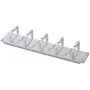 Cable Management Panel 2U, 5 Rings Grey