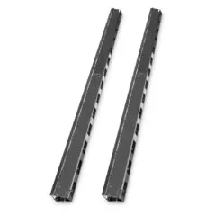 Cable Management Panel for 42U Network & Server Cabinets - Black Steel - 2 pcs