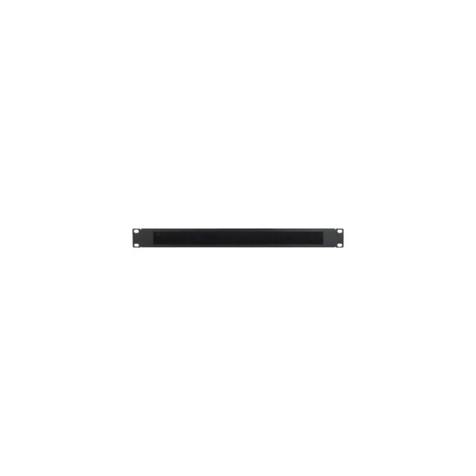 Cable management plate with brush - 19" — image 1