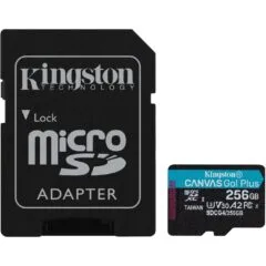 CARD KINGSTON 256GB microSDXC Canvas Go Plus Gen4 200MB/s A2 U3 V30 Card + Adapter