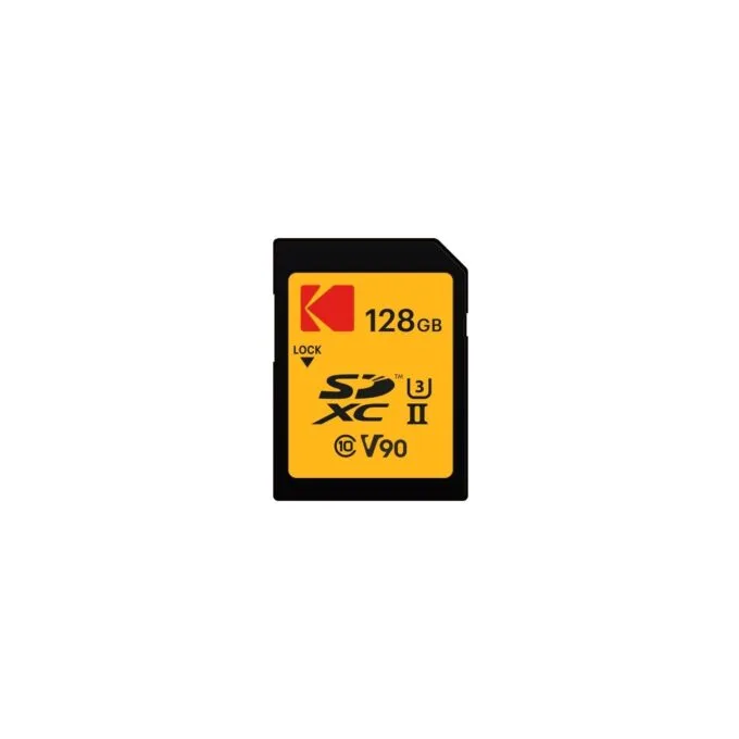 Card Kodak 128GB UHS-II U3 V90 Ultra Pro - EKMSD128GUHS2V2K - Black/Orange SDXC — image 1