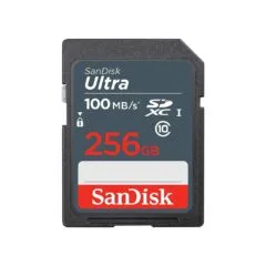 CARD SANDISK ULTRA 256GB XC - Black, SDXC, Class 10, UHS-I, 100 MB/s