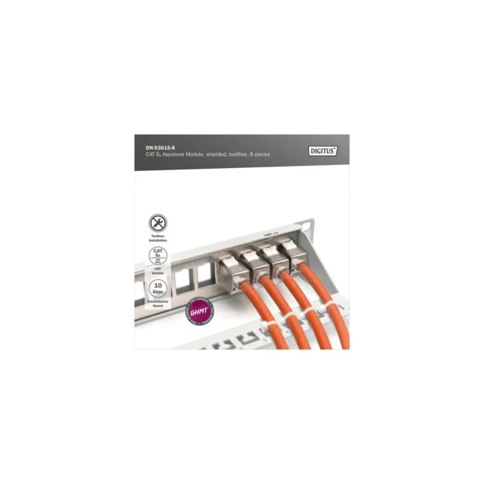 CAT 6A Keystone module shielded tool-free 8 pieces - keystone module — image 7