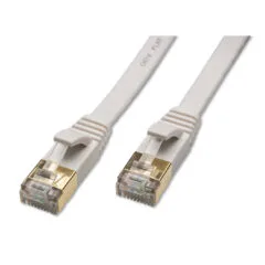 Cat8 Ethernet Patch Cable 5m - RJ45 to RJ45 - White, 40Gbps, Gold-Plated Metal Connectors