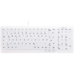 CHERRY ACTIVE KEY AK-C7000 - Corded USB Medical Keyboard, Scissor Keys, QWERTZ German, White