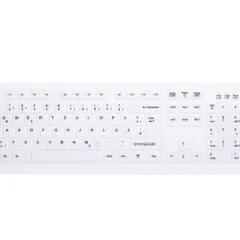 Cherry ACTIVE KEY AK-C8100 - Wireless RF Medical Keyboard - White, German QWERTZ, 105-key Silicone