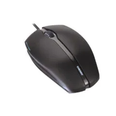 Cherry Gentix Illuminated Mouse - JM-0300 - Black, Ambidextrous, 1000 DPI, USB Type-A