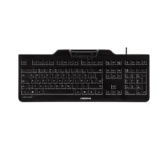 CHERRY KC 1000 SC - JK-A0100DE-2 - Wired USB German QWERTZ Full-size Membrane Keyboard, Black