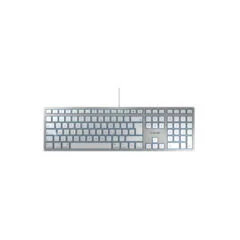 Cherry KC 6000 for Mac - JK-1610DE-1 - Slim Wired USB Keyboard, Full-Size 111 Keys, Silver, German