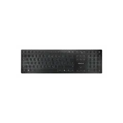 Cherry KW 9100 Slim - Full-Size Wireless Keyboard (Black/Grey) - RF 2.4GHz + Bluetooth, Portuguese Layout