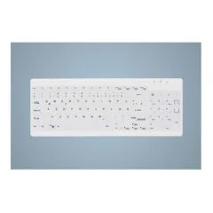 Cherry Medical Active Key AK-C7012 - Wired USB Medical Keyboard, White, German Layout, Backlit, Spill-Resistant