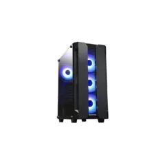 Chieftec Hunter GS-01B-OP - Midi ATX Gaming PC Case - Black, Tempered Glass, 3x120mm Fans, ATX/mATX/Mini-ITX