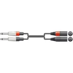Chord Classic - 190.033UK - 2XLRM-2x6.3MM 0.75m