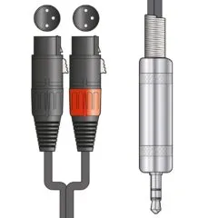 Chord CLASSIC Leads - 190.135UK - 3.5mm to 2 XLRM Stereo 1.0m