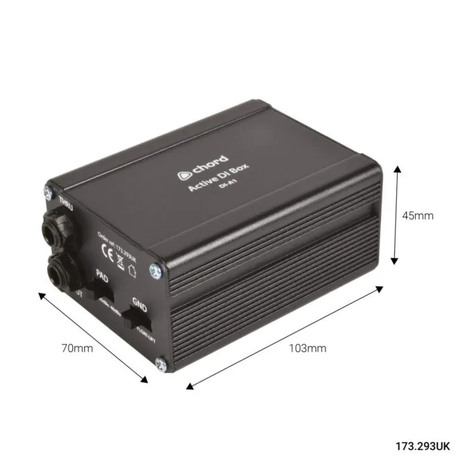 Chord DI-A1 Active Direct Injection Box - 173.293UK - Active Direct Injection Box — image 3