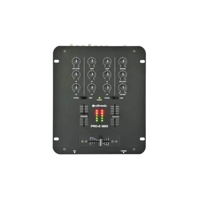 Citronic 2Ch 5 Input Mixer - PRO-2 - Black 172.752UK — image 2
