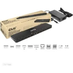 Club3D 4K ChargingDock USB-C - 6x USB3, DP, 2x HDMI, LAN, 120W