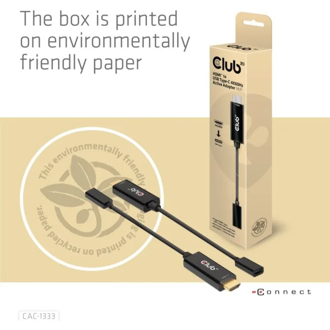 Club3D Adapter - HDMI 2.0 to USB-C 4K60Hz Active St Bu — image 8