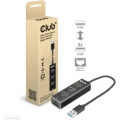 Club3D Adapter USB 3.2 Type A to 3x USB 3.2 Type A LAN