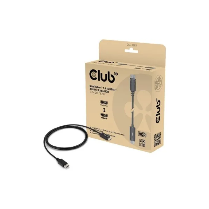 Club3D Cable - DisplayPort 1.4 to HDMI HDR 4K60Hz active 2m — image 3