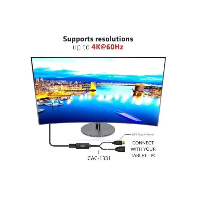 Club3D HDMI 2.0 to DP 1.2 4K60Hz HDR Active Adapter — image 4