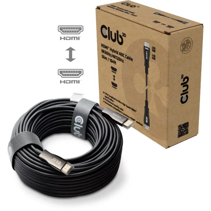 Club3D HDMI Cable A - to A 2.1 active optical 8K60Hz UHD 50 meter retail — image 5