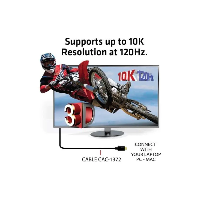 Club3D HDMI Cable A to A - 2.1 Ultra High Speed - 10K HDR - 2 m - Retail — image 9